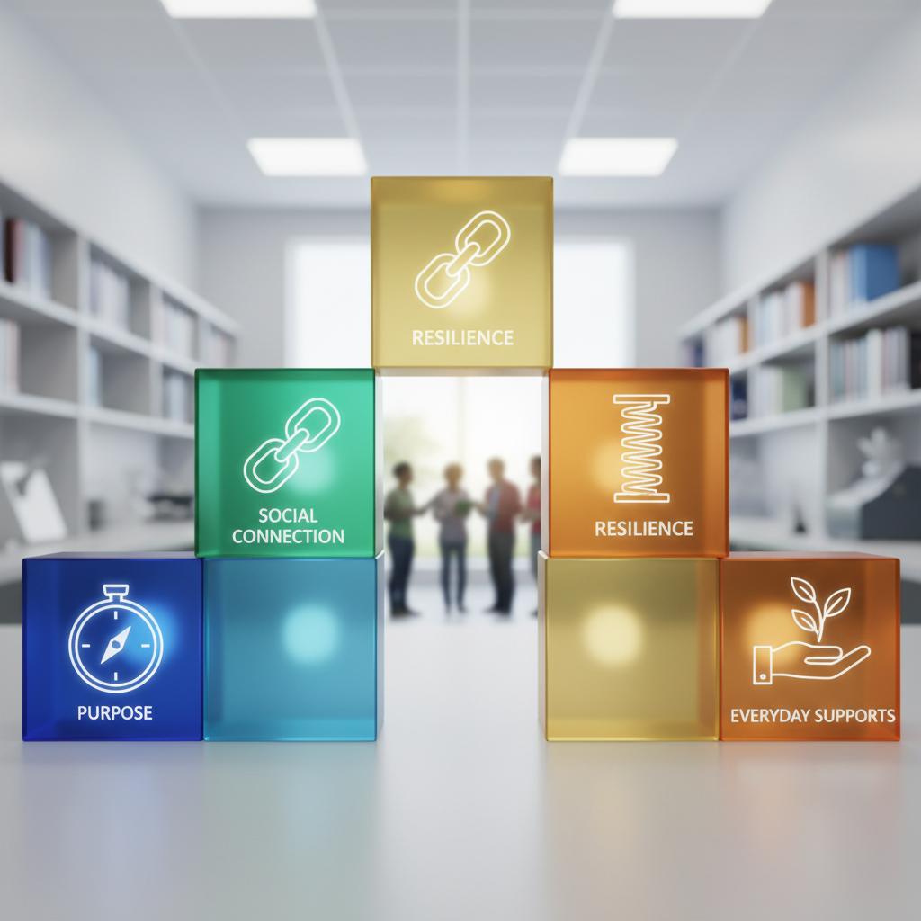 Mental health is more than the absence of illness — purpose, connection, and everyday support matter too