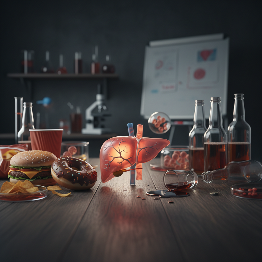 A Western diet and binge drinking may hit the liver as a double insult — and together they may be worse than either alone